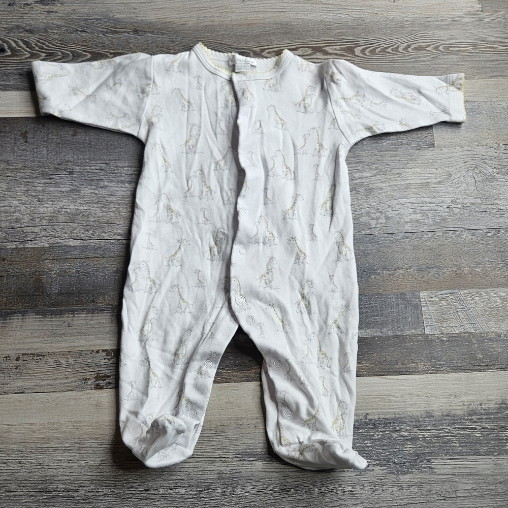 Kissy Kissy Giraffe Print 3-6 Months Footie Snap Front